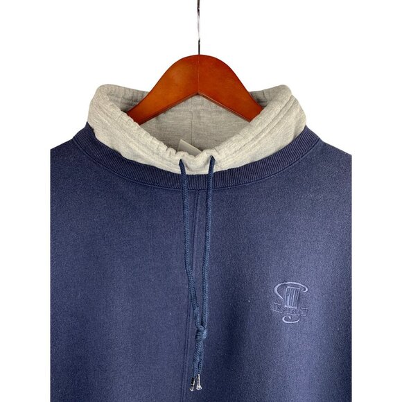 Pro Spirit Navy Blue & Gray Hooded Sweatshirt L - Picture 3 of 5